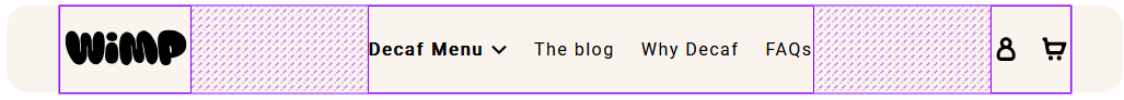 Division Flexbox de l'entête