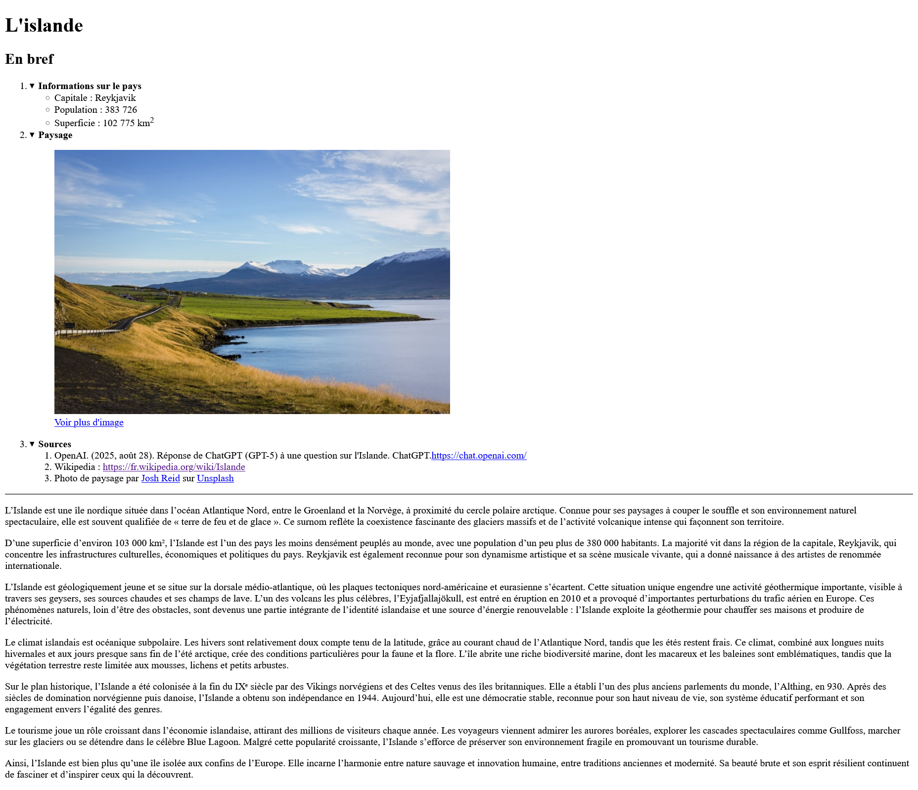 Disposition de la page index.html