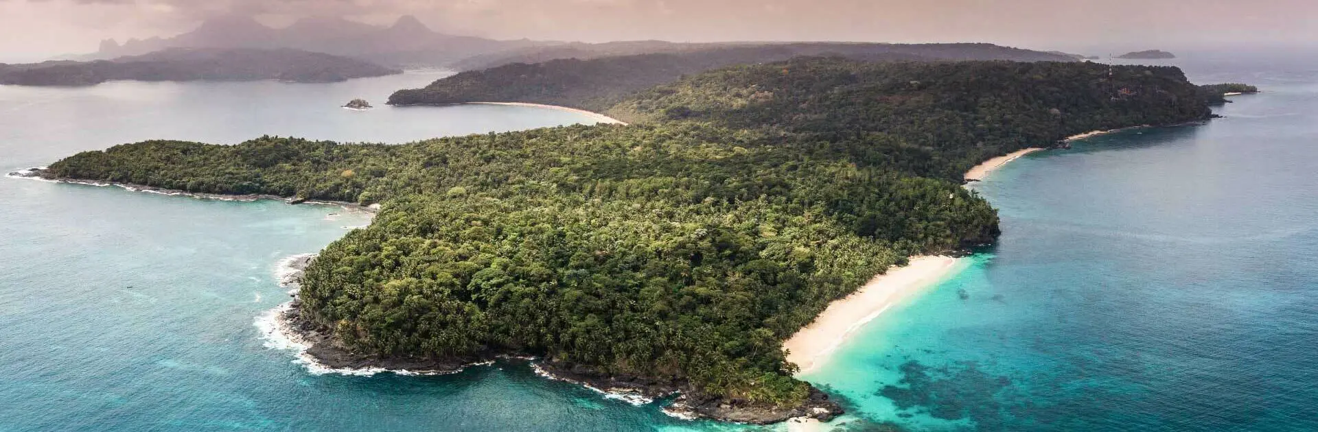Vue aérienne du Sao Tomé-et-Principe